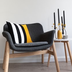 Black White and Bright Comfy Cushion
