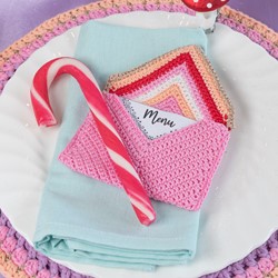 Colorful Christmas Menu Holder