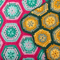 A4 PDF Flower Hexagon Blanket-3