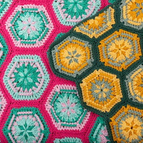 A4 PDF Flower Hexagon Blanket-3
