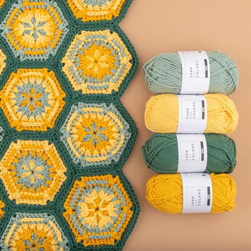 Flower Hexagon Baby Blanket 078