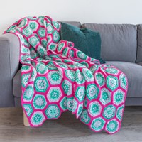 A4 PDF Flower Hexagon Blanket