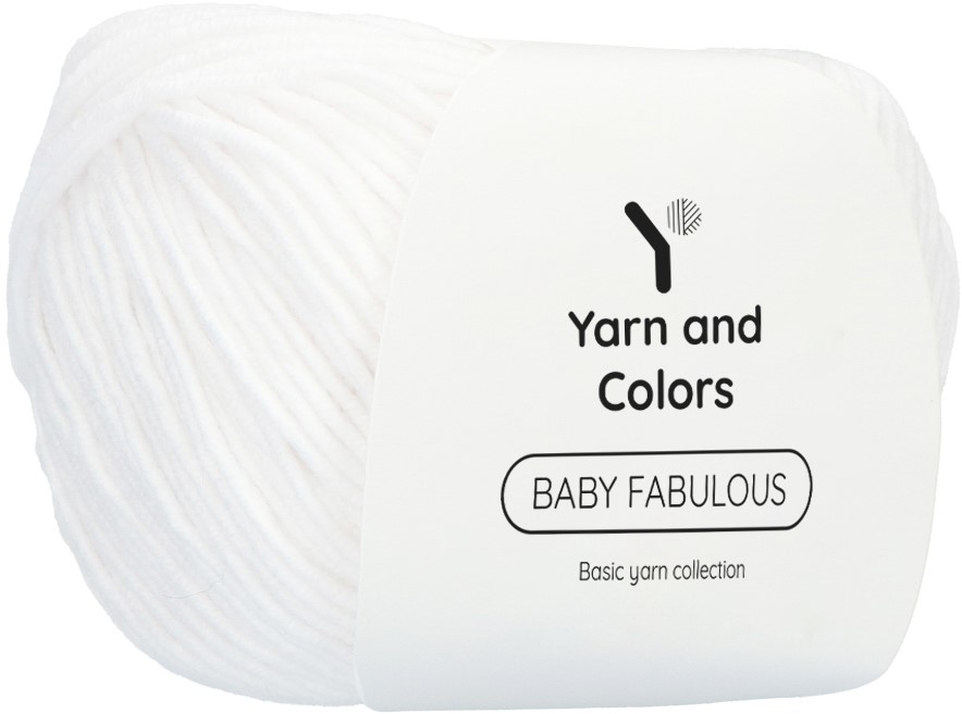 Baby Fabulous 001 White Yarn and Colors