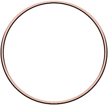 Metal ring 15cm Rose