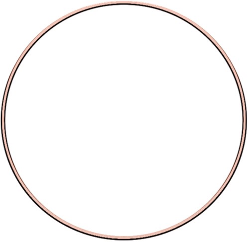 Metal ring 25cm Rose