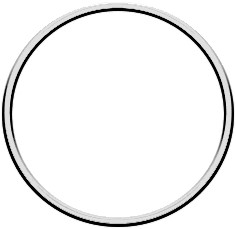 Metal ring 10cm Silver
