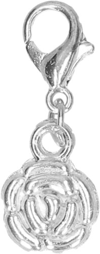 Silver Rose charm